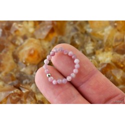Pierścionek turmalin różowy z koralików - Kamienie naturalne - Sklep Shamballa