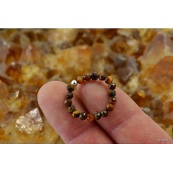 Pierścionek tygrysie oko z koralików - Kamienie naturalne - Sklep Shamballa