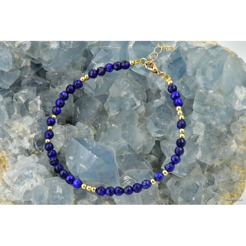 Bransoletka lapis lazuli z zapięciem 4mm - Kamienie naturalne - Sklep Shamballa