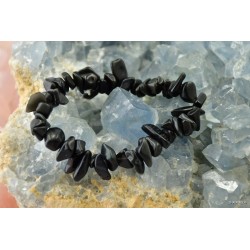 Bransoletka agat czarny - kruszona - Kamienie naturalne - Sklep Shamballa