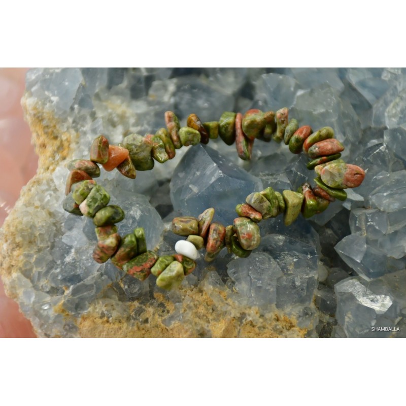 Bransoletka jaspis zielony - kruszona - Kamienie naturalne - Sklep Shamballa