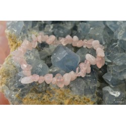 Bransoletka kwarc różowy - kruszona - Kamienie naturalne - Sklep Shamballa