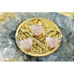 Pierścionek kwarc różowy w kształcie serduszka - Kamienie naturalne - Sklep Shamballa