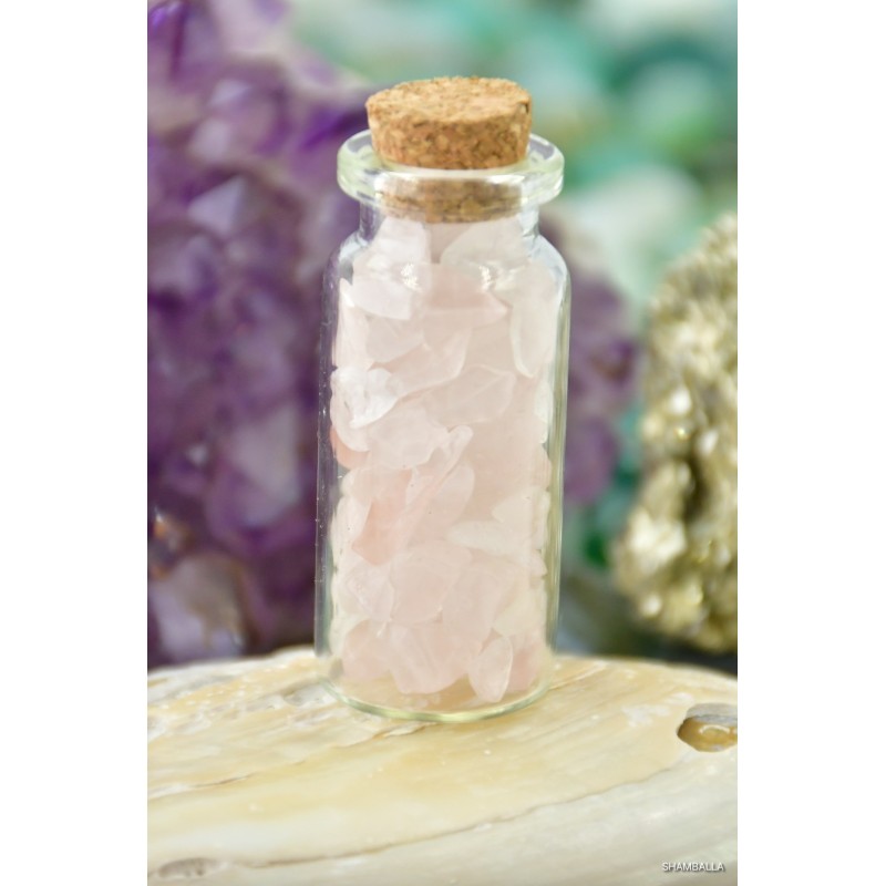 Kwarc różowy - buteleczka z kamieniami - Kamienie naturalne - Sklep Shamballa
