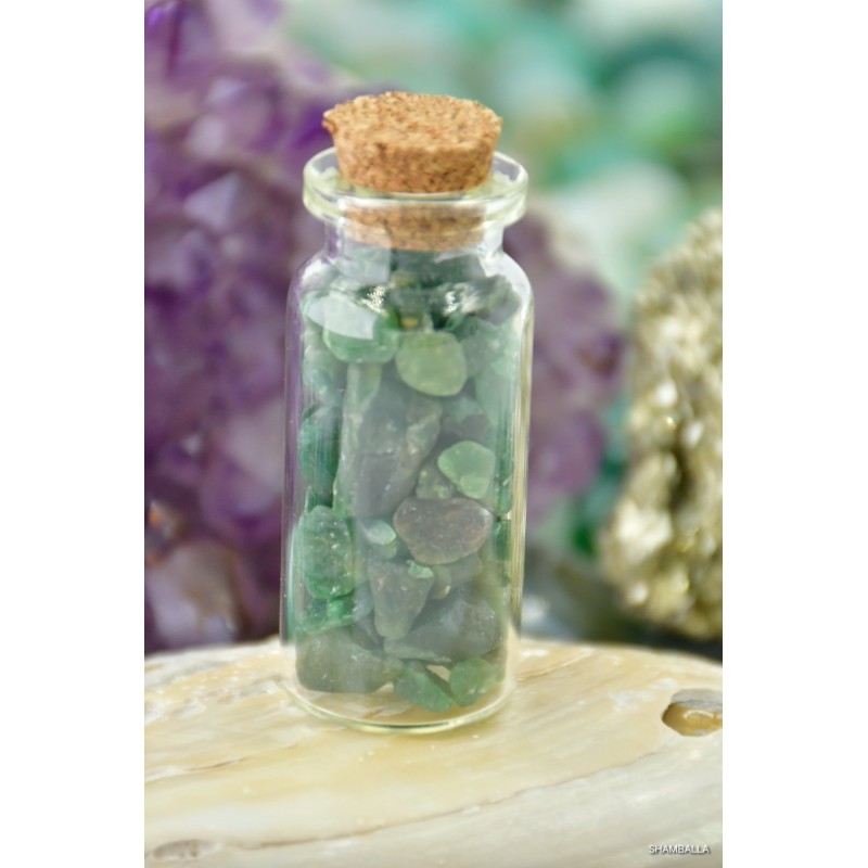 Awenturyn zielony - buteleczka z kamieniami - Kamienie naturalne - Sklep Shamballa