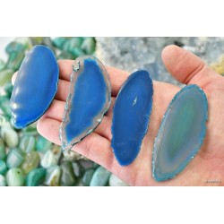 Niebieski plaster agatu 14 - 26 g - Kamienie naturalne - Sklep Shamballa