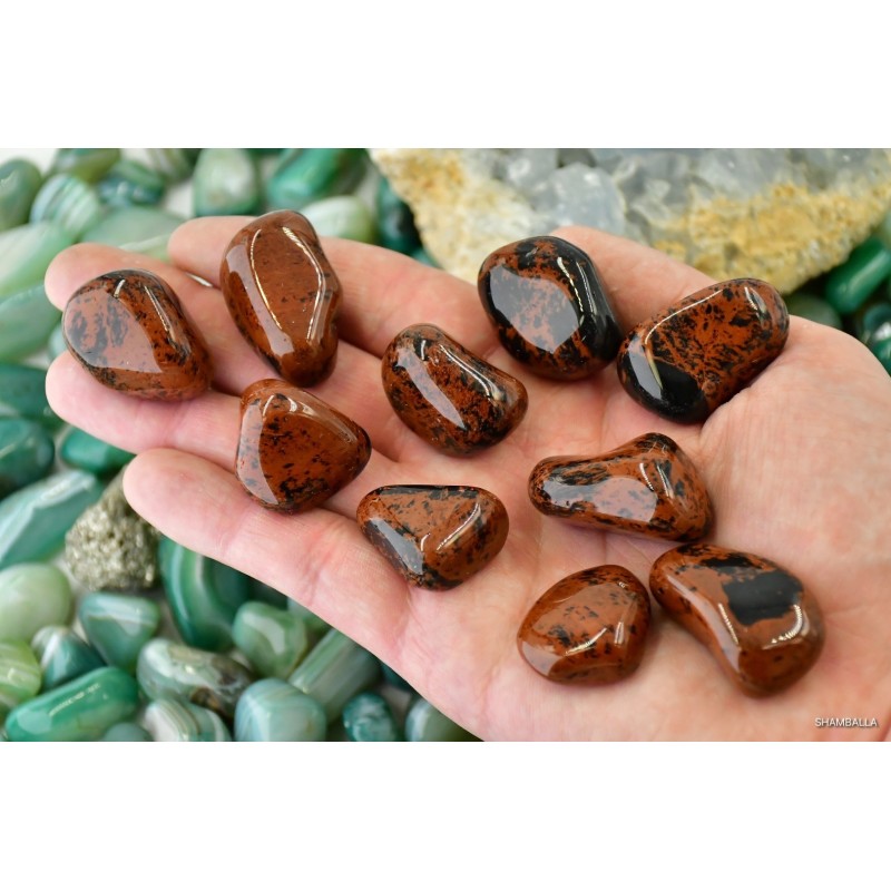 Obsydian mahoniowy szlifowany 7 - 20 g - Kamienie naturalne - Sklep Shamballa
