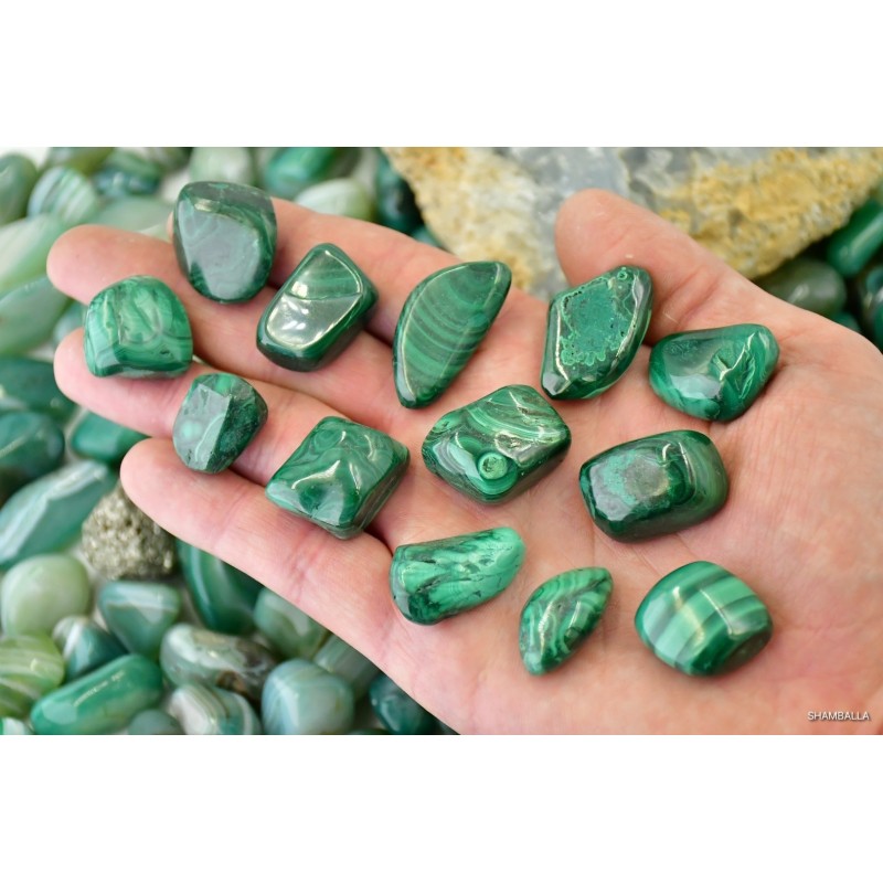 Malachit Średni szlifowany 9 - 30 g - Kamienie naturalne - Sklep Shamballa