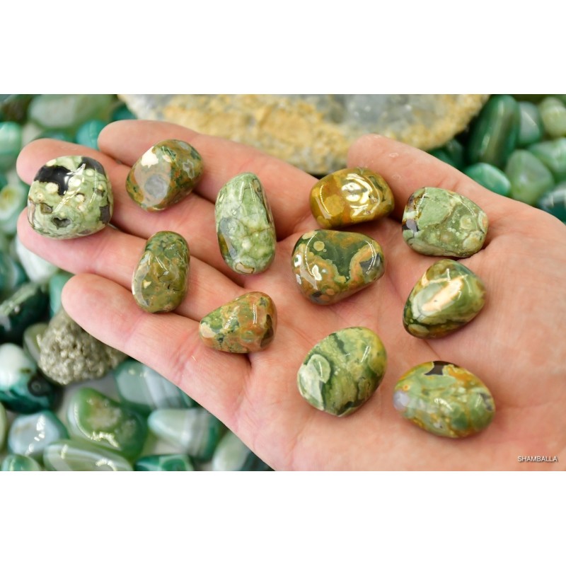 Riolit zielony szlifowany 7 - 17 g - Kamienie naturalne - Sklep Shamballa