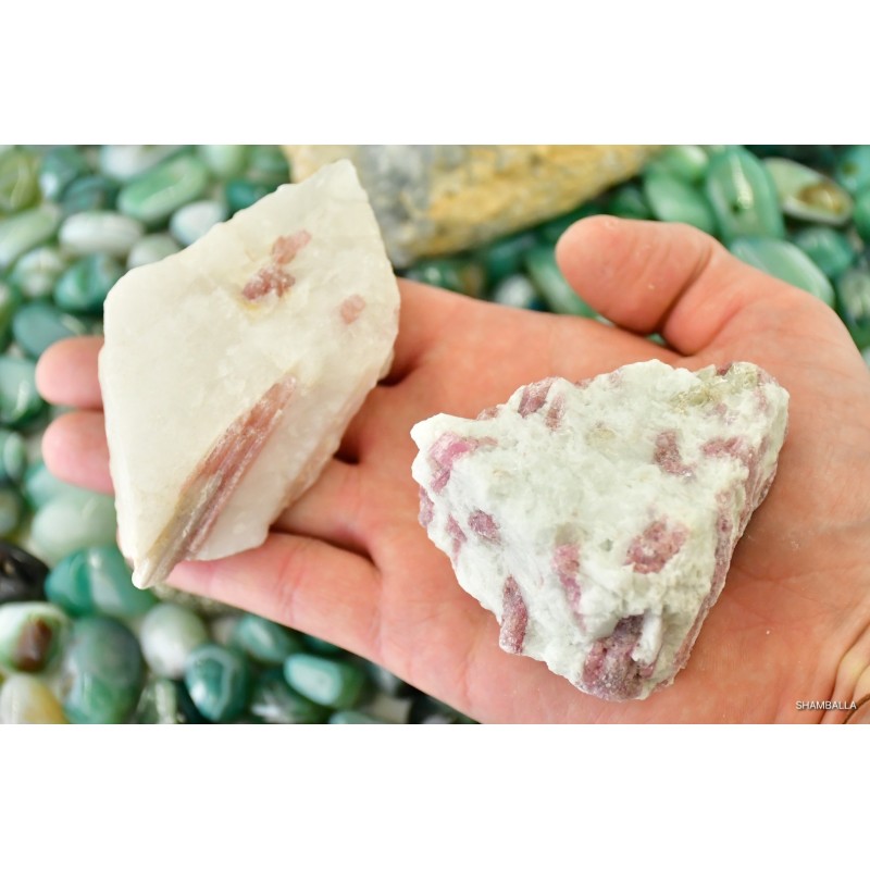 Rubelit - Turmalin różowy 200 - 300 g surowy - Kamienie naturalne - Sklep Shamballa