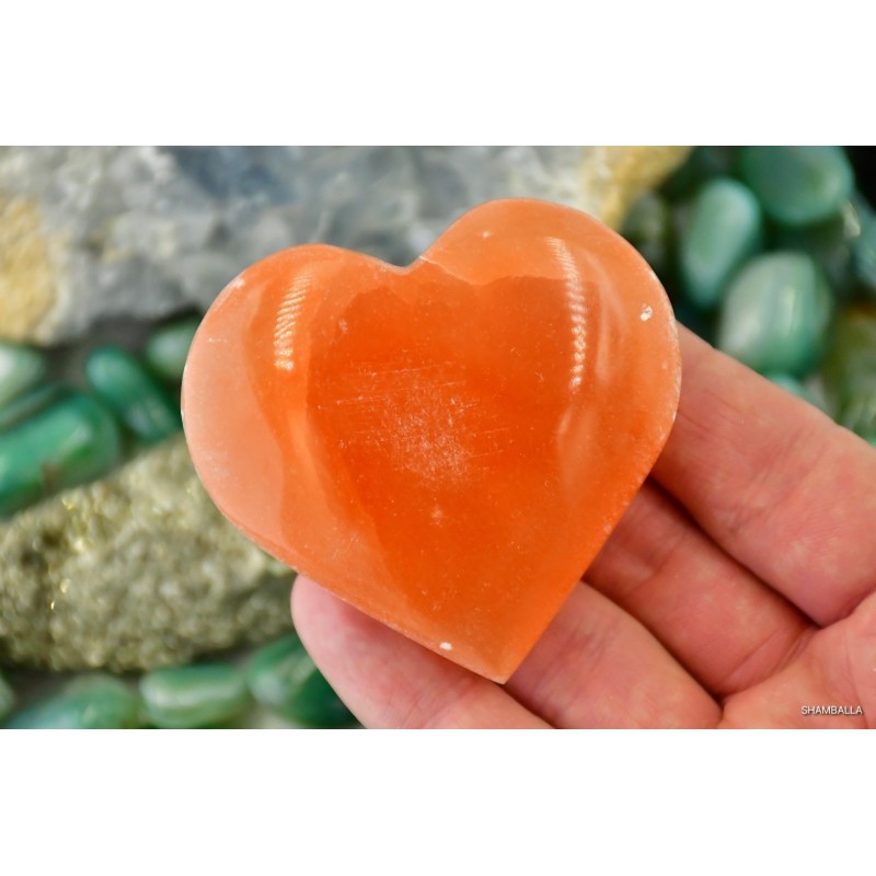 Selenit pomarańczowy serce - Kamienie naturalne - Sklep Shamballa