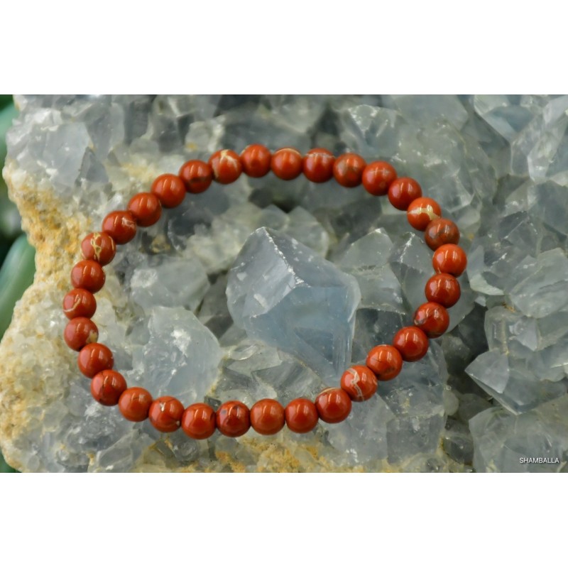 Bransoletka jaspis czerwony 6mm - Kamienie naturalne - Sklep Shamballa
