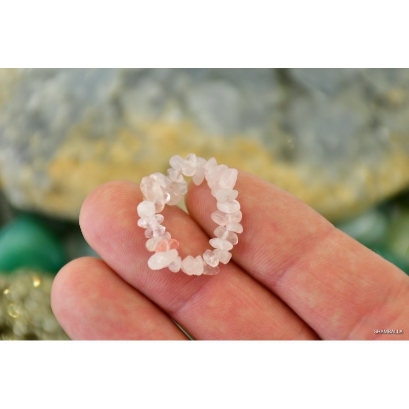 Pierścionek kwarc różowy sieczka - Kamienie naturalne - Sklep Shamballa