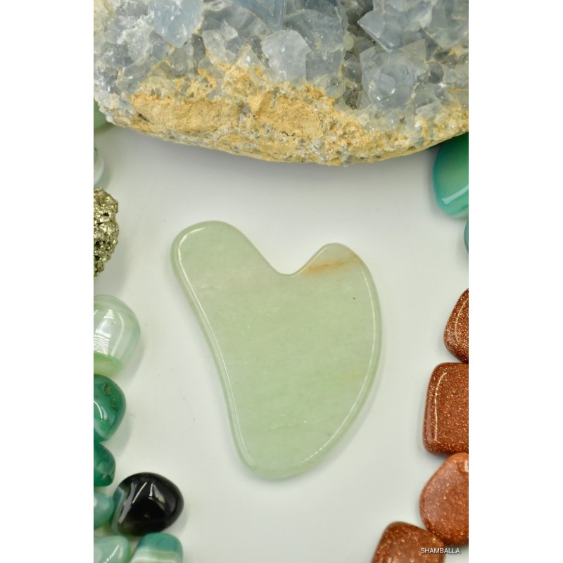 Kamień do masażu Gua Sha z awenturynu zielonego - Kamienie naturalne - Sklep Shamballa