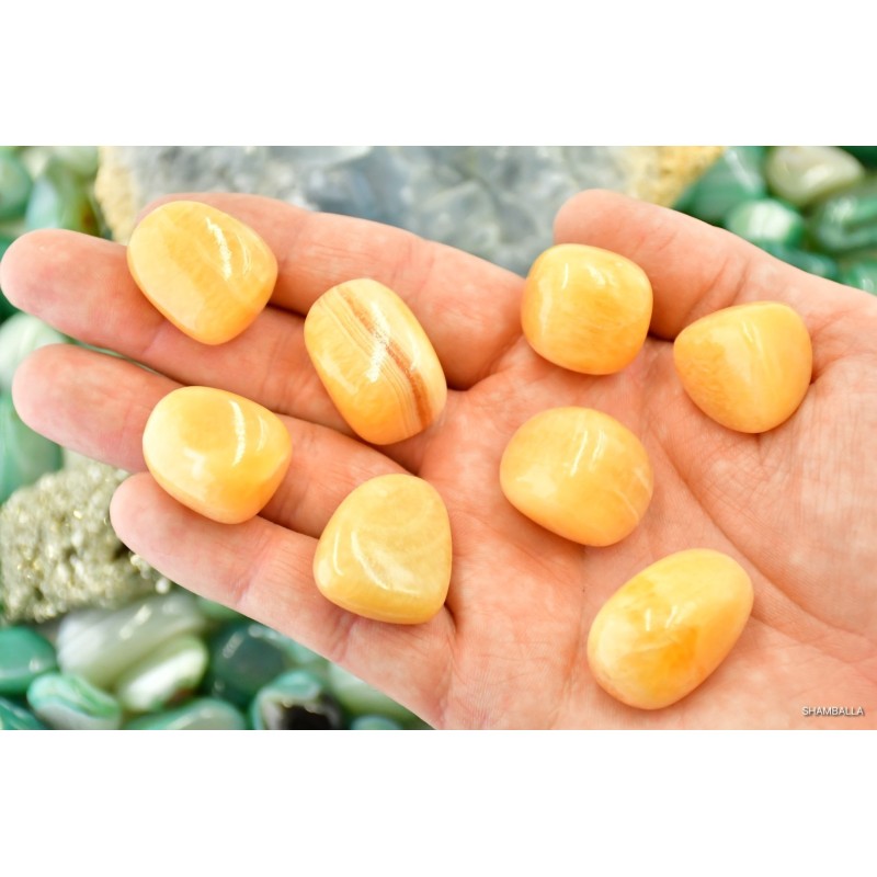 Żółty aragonit szlifowany 10 - 18 g - Kamienie naturalne - Sklep Shamballa