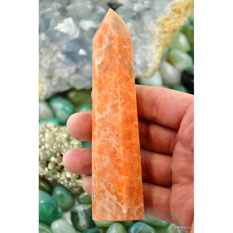Kalcyt pomarańczowy obelisk 182 g - Kamienie naturalne - Sklep Shamballa