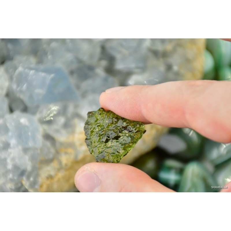 Mołdawit surowy - Tektyt 4,8 g - Kamienie naturalne - Sklep Shamballa