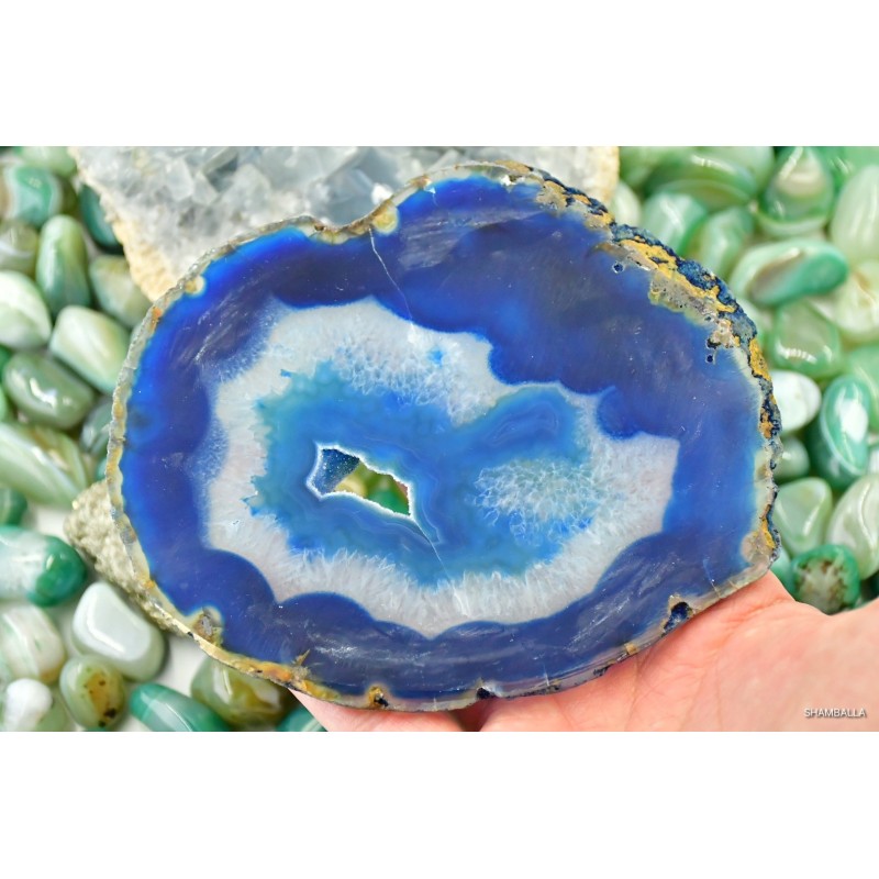 Plaster agatu niebieski okaz 185 g - Kamienie naturalne - Sklep Shamballa