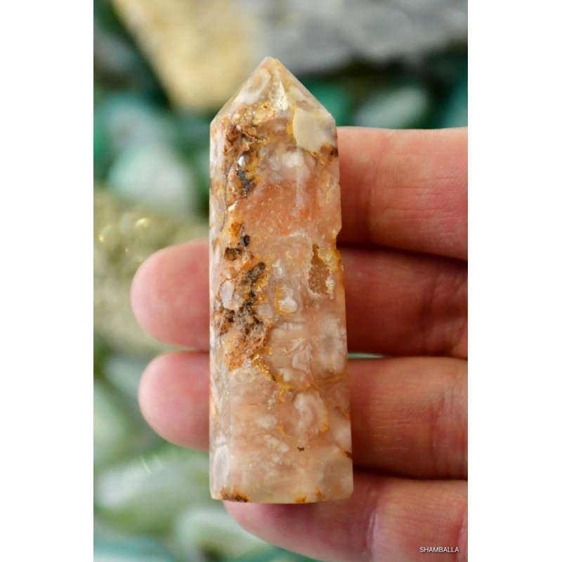 Agat kwiatowy obelisk, wieża 50 g - Sklep Shamballa Agat kwiatowy obelisk, wieża 50 g - Sklep Shamballa