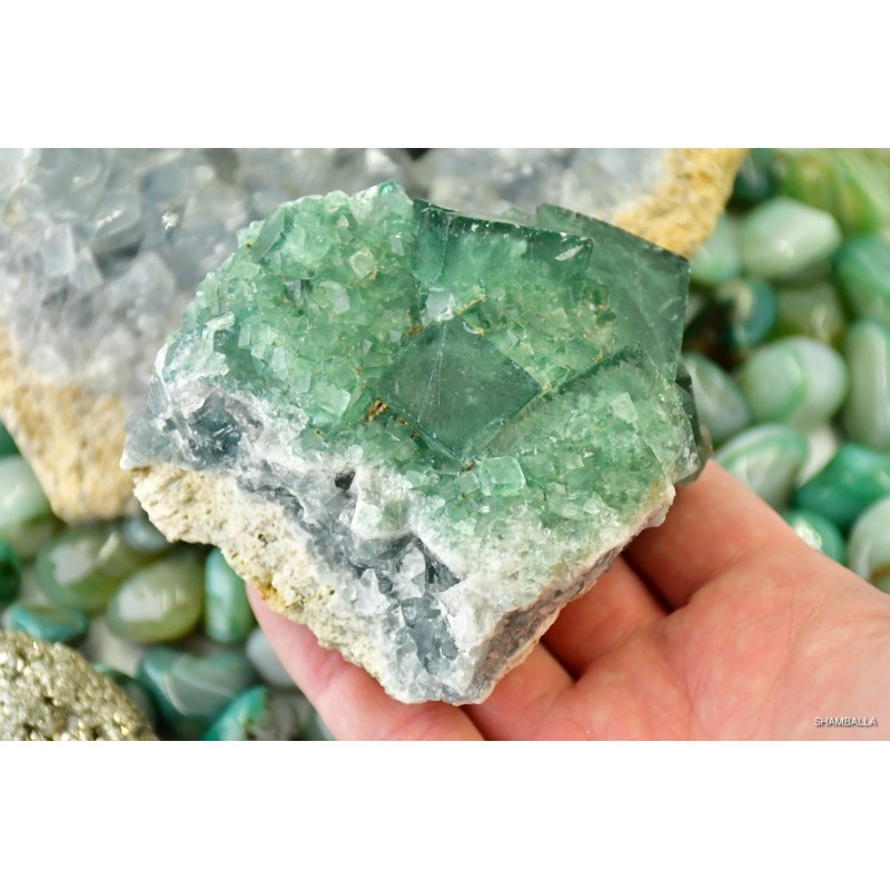 Fluoryt zielony surowy okaz 431 g - Kamienie naturalne - Sklep Shamballa