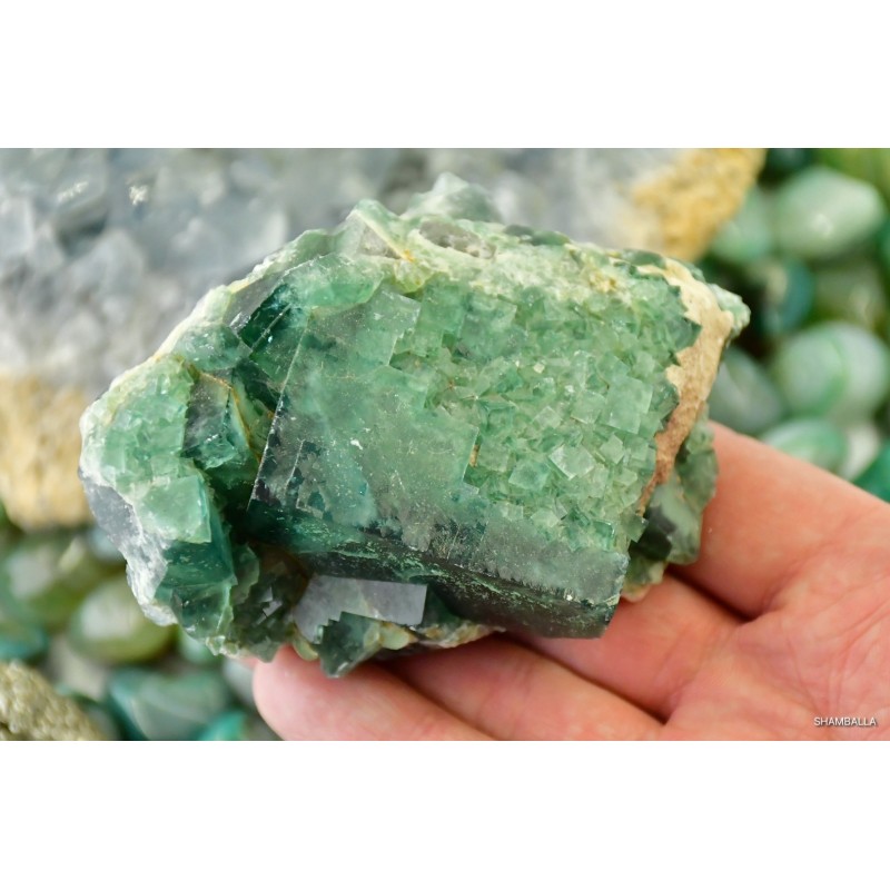 Fluoryt zielony surowy okaz 439 g - Kamienie naturalne - Sklep Shamballa