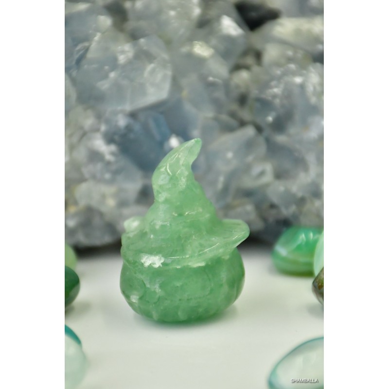 Awenturyn zielony figurka w kształcie dyni, Halloween - Kamienie naturalne - Sklep Shamballa