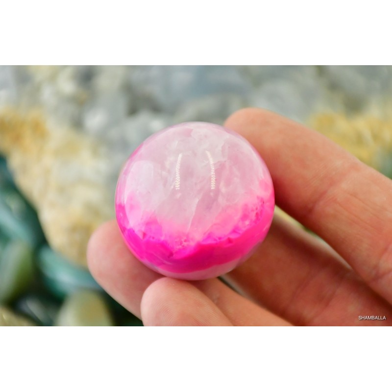 Agat różowa kula - wzór A - Kamienie naturalne - Sklep Shamballa