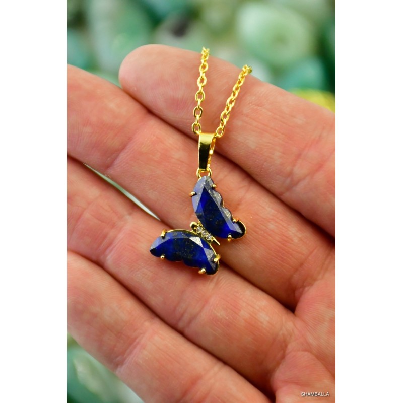 Lapis lazuli w kształcie motylka zawieszka - Kamienie naturalne - Sklep Shamballa