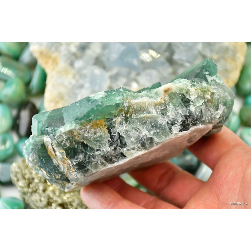 Fluoryt zielony surowy okaz 446 g - Kamienie naturalne - Sklep Shamballa