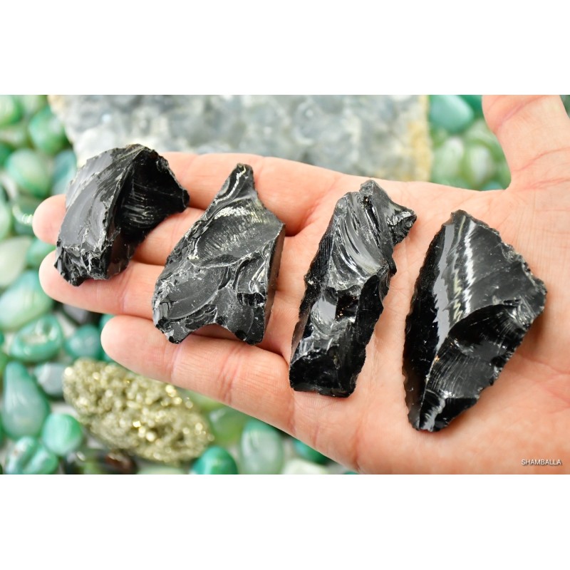 Obsydian czarny surowy 23 - 40 g - Kamienie naturalne - Sklep Shamballa