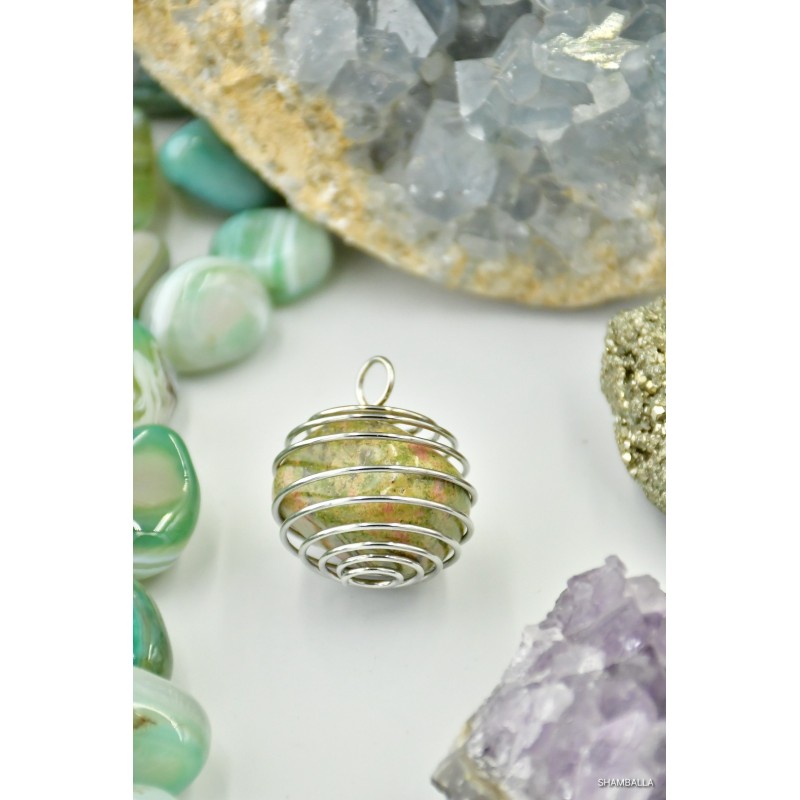 Koszyczek, sprężynka na kamienie w kolorze srebrnym 3 cm - Kamienie naturalne - Sklep Shamballa