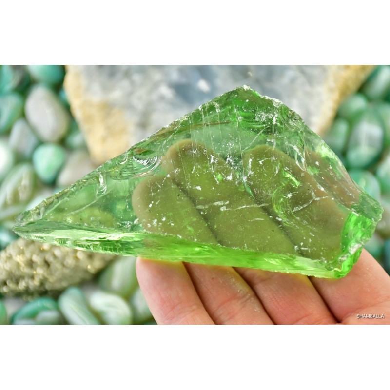 Obsydian zielony surowy okaz 290 g - Kamienie naturalne - Sklep Shamballa