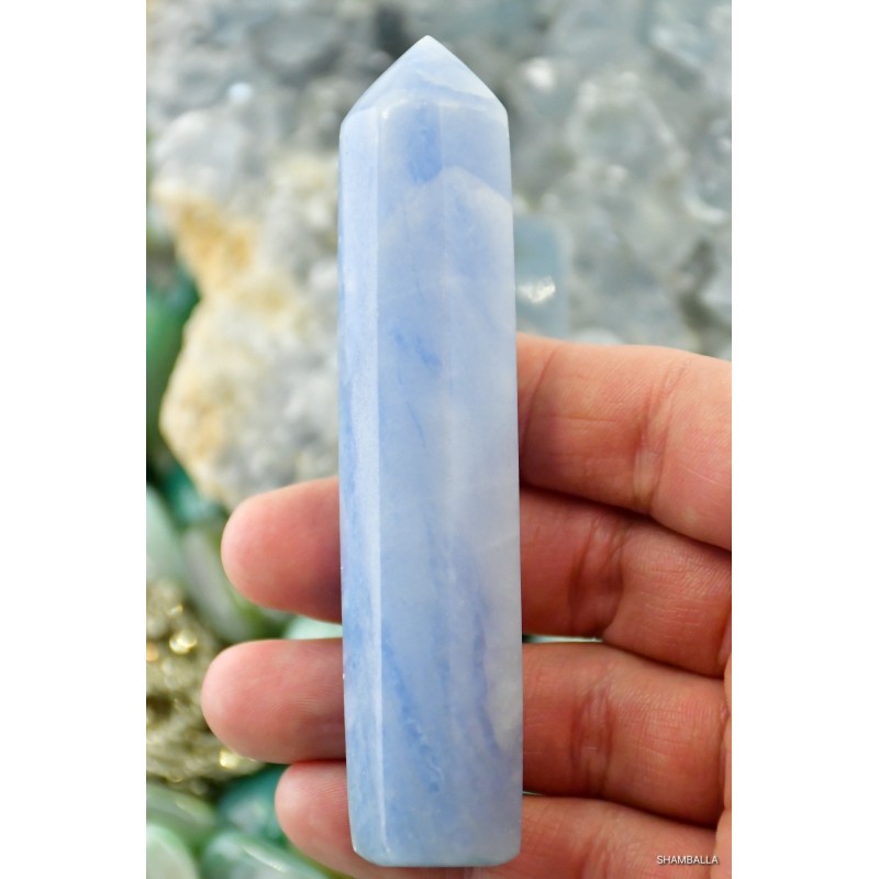 Kalcyt niebieski obelisk 111 g - Kamienie naturalne - Sklep Shamballa