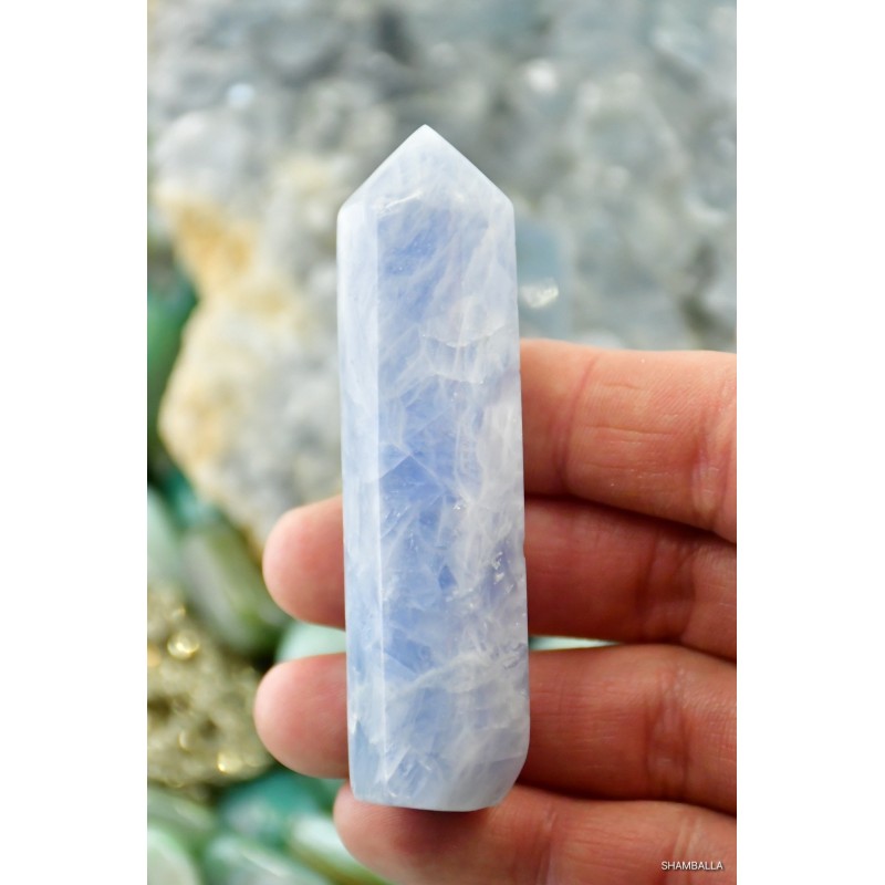 Kalcyt niebieski obelisk 68 g - Kamienie naturalne - Sklep Shamballa