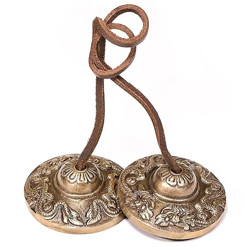 Dzwonki tybetańskie Tingsha - Ozdobione wzorem Smoka