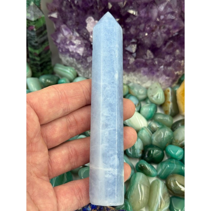 Kalcyt niebieski obelisk 112 g - Sklep Shamballa Kalcyt niebieski obelisk 112 g - Sklep Shamballa