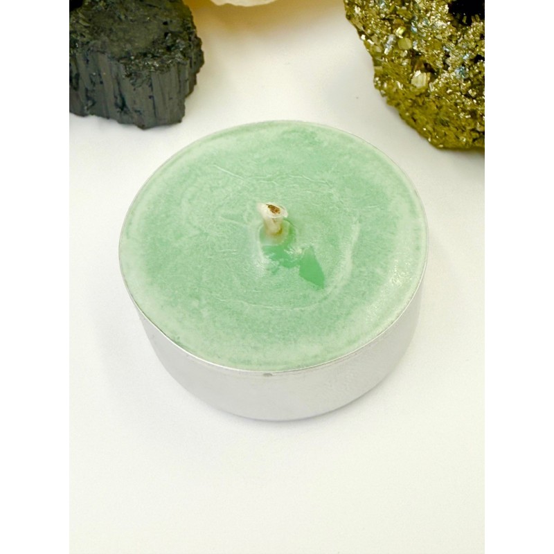 Zielona świeca z wosku sojowego - podgrzewacz, tealight - Sklep Shamballa Zielona świeca z wosku sojowego - podgrzewacz, tealight - Sklep Shamballa