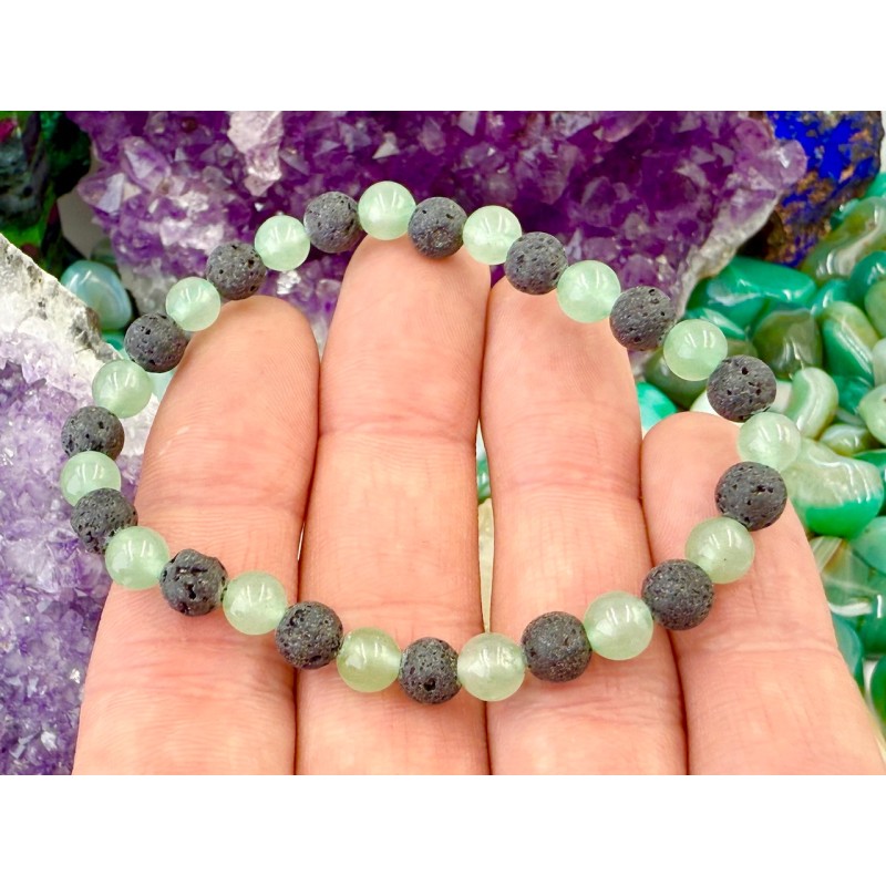 Bransoletka awenturyn z lawą wulkaniczną 6mm - Sklep Shamballa Bransoletka awenturyn z lawą wulkaniczną 6mm - Sklep Shamballa