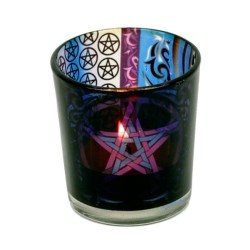 Świecznik Pentagram szklany - Sklep ze świecami Shamballa