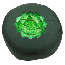 Poduszka medytacyjna czakra 4 Anahata haftowana