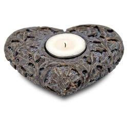 Świecznik kamienny w kształcie serca - Sklep ze świecami Shamballa