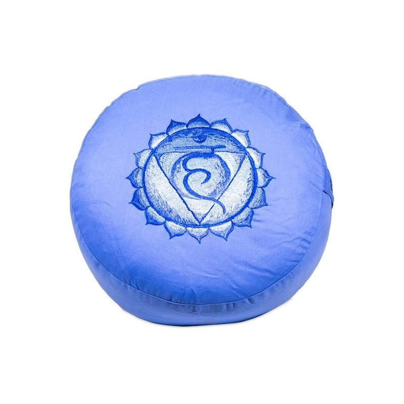 Poduszka medytacyjna czakra 5 Vishuddha haftowana - Sklep Shamballa