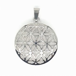 Wisiorek Kryształ Górski symbolem Kwiatu Życia - Kamienie naturalne - Sklep Shamballa