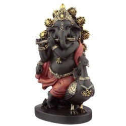 Figurka Ganesha z fajką i Pawiem Figurki i pudełka - Sklep Shamballa