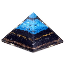 Piramida Orgonit - Czarny Turmalin & Howlit - Sklep Shamballa