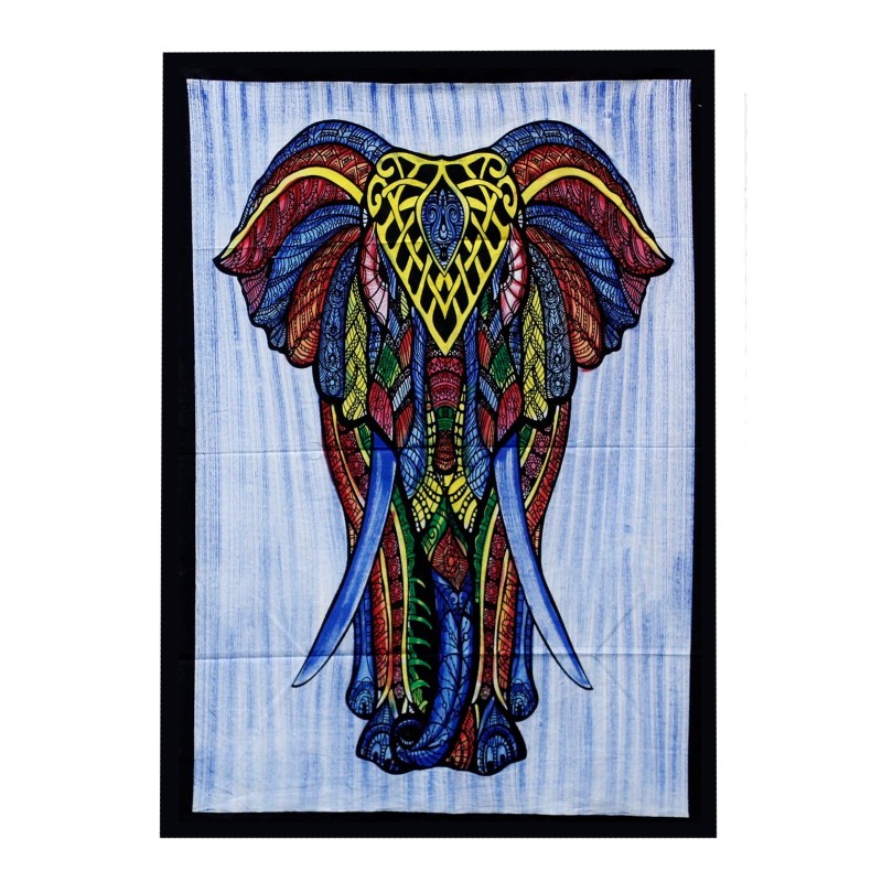 Bawełniana tkanina ozdobna z słoniem - Sklep Shamballa