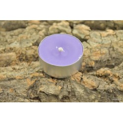 Fioletowa świeca z wosku pszczelego - tealight, podgrzewacz Świece