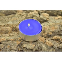 Niebieska świeca z wosku pszczelego - tealight, podgrzewacz Świece