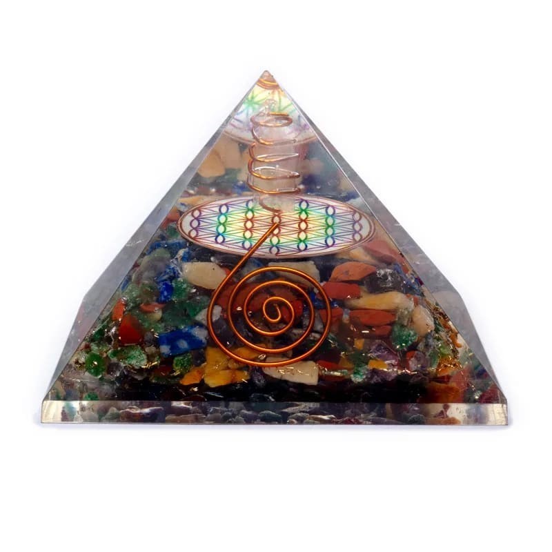 Piramida orgonit z Kwiatem Życia - Sklep Shamballa