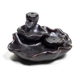 Kominek ceramiczny w kształcie liści i lotosu - Backflow - Magia oczyszczenia - Sklep Shamballa